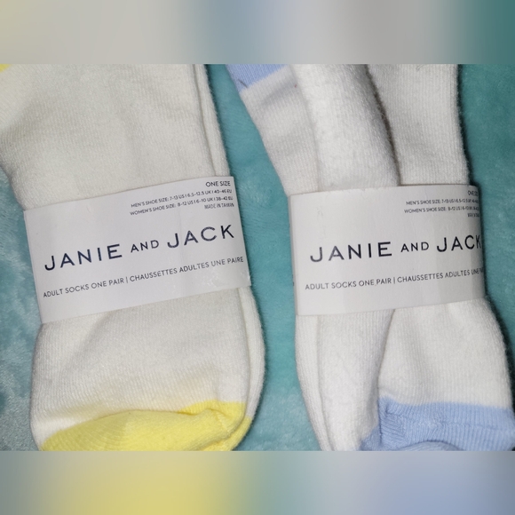 🆕️ Janie And Jack Ladies Crew Sock Bundle White Pastel Double Stripe Retro Look - Picture 2 of 9